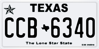TX license plate CCB6340