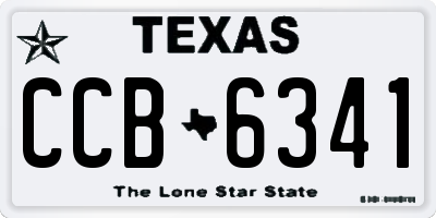 TX license plate CCB6341