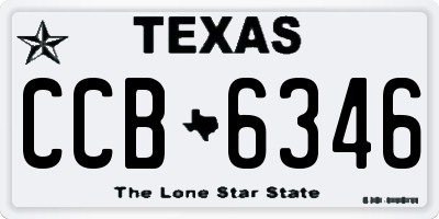 TX license plate CCB6346