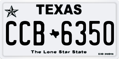TX license plate CCB6350