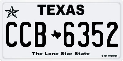 TX license plate CCB6352