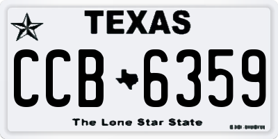 TX license plate CCB6359