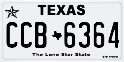 TX license plate CCB6364