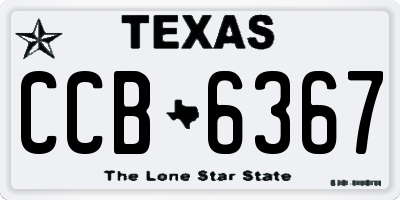 TX license plate CCB6367