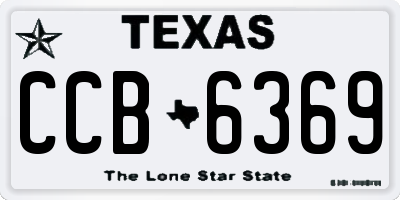 TX license plate CCB6369