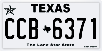 TX license plate CCB6371