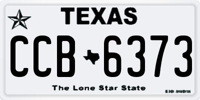 TX license plate CCB6373