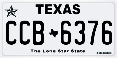 TX license plate CCB6376