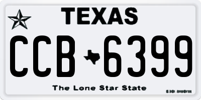 TX license plate CCB6399