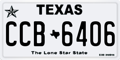 TX license plate CCB6406
