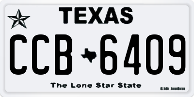 TX license plate CCB6409