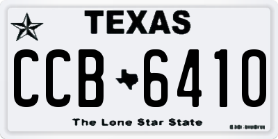 TX license plate CCB6410