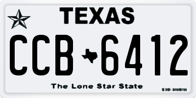 TX license plate CCB6412