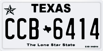 TX license plate CCB6414