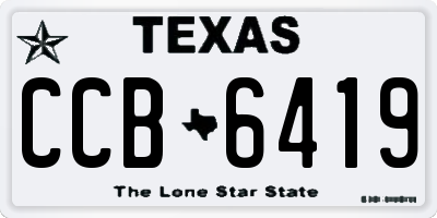 TX license plate CCB6419