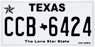 TX license plate CCB6424
