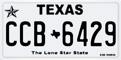 TX license plate CCB6429