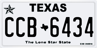 TX license plate CCB6434