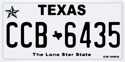TX license plate CCB6435