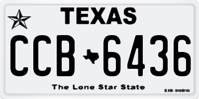 TX license plate CCB6436