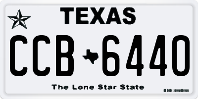 TX license plate CCB6440