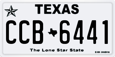 TX license plate CCB6441