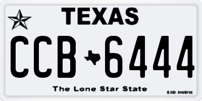 TX license plate CCB6444