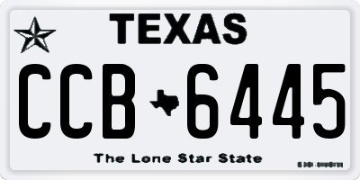 TX license plate CCB6445