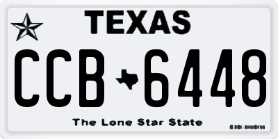 TX license plate CCB6448