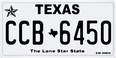 TX license plate CCB6450