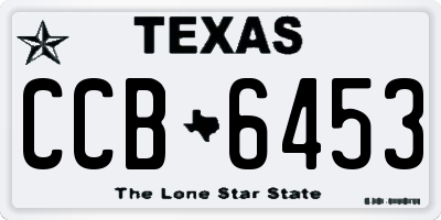 TX license plate CCB6453