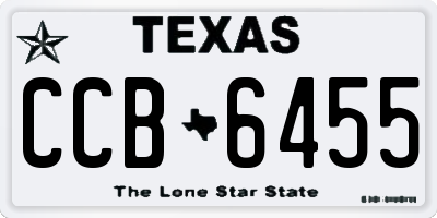 TX license plate CCB6455