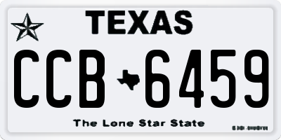 TX license plate CCB6459