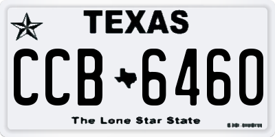 TX license plate CCB6460
