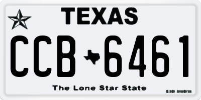 TX license plate CCB6461