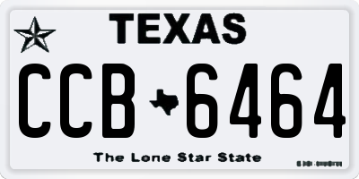 TX license plate CCB6464