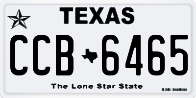 TX license plate CCB6465