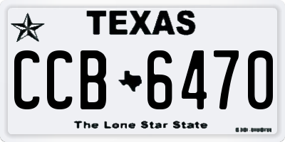 TX license plate CCB6470