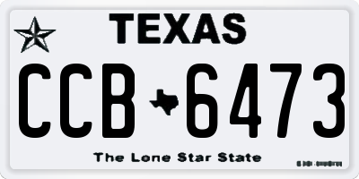TX license plate CCB6473