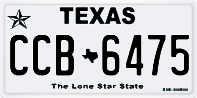 TX license plate CCB6475