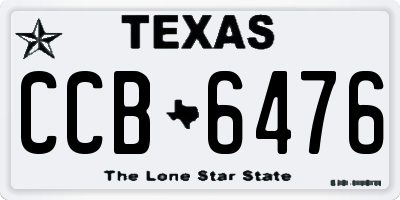 TX license plate CCB6476