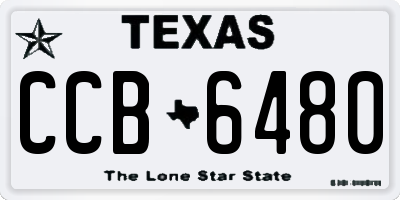 TX license plate CCB6480