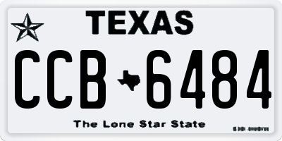 TX license plate CCB6484