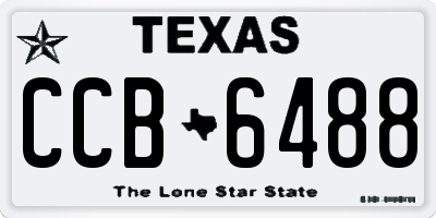 TX license plate CCB6488