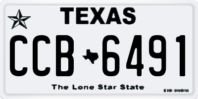TX license plate CCB6491