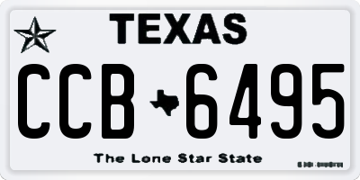 TX license plate CCB6495