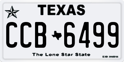 TX license plate CCB6499