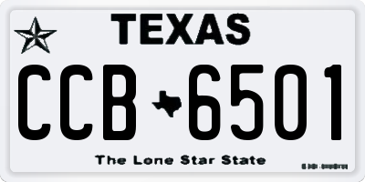 TX license plate CCB6501