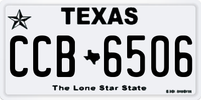 TX license plate CCB6506