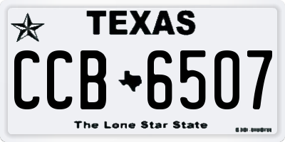 TX license plate CCB6507
